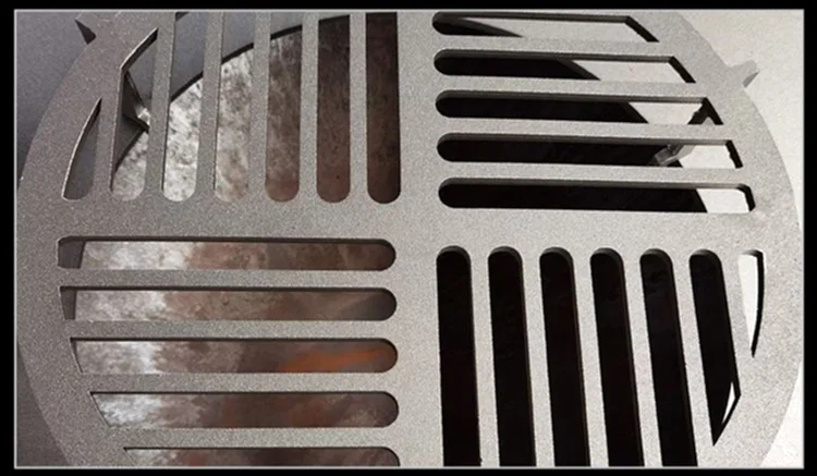 GN-BBQ-210 Corten Steel BBQ Grill with Detachable Base-Laser Cutting Movable Grill Grate