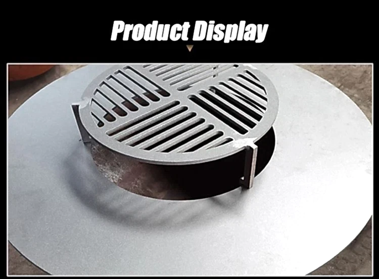 GN-BBQ-210 Corten Steel BBQ Grill with Detachable Base-Optional Movable Grill Grate