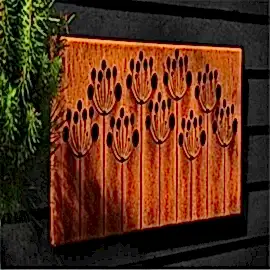 Corten Çelik Metal Bahçe Sanat Bölümü Ekranı