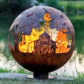 Açık hava ısınma ve dekorasyon için hafif çelik metal küreler