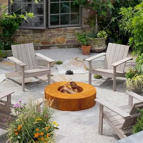 Corten Çelik Yuvarlak Ateş Çukuru Gn-FP -303