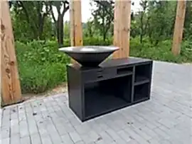 Klasik Metal Art Corten Çelik Metal Barbekü