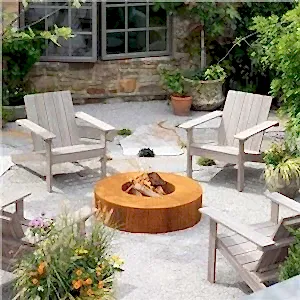 Corten Çelik Yuvarlak Ateş Çukuru Gn-FP -303