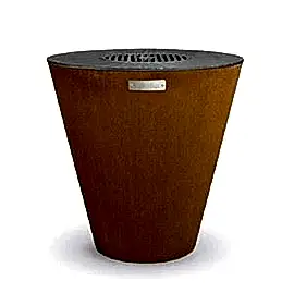 Hafif Çelik Pişirme Plakalı Corten Çelik Barbekü Izgarası