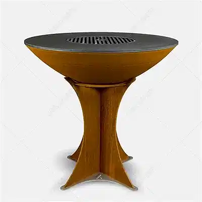 Corten Çelik Barbekü Bahçe Izgara Pişirme Barbekü