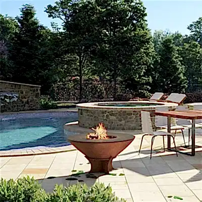 Corten Çelik Barbekü Soba Dış Mekan Pişirme