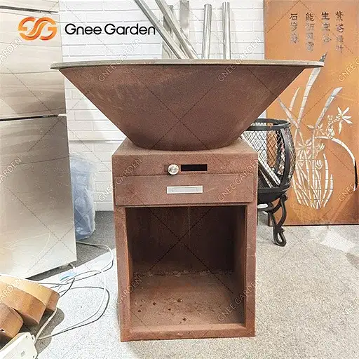 corten steel barbecue