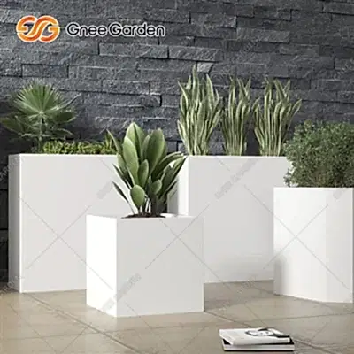 Küp galvanizli çelik saksı